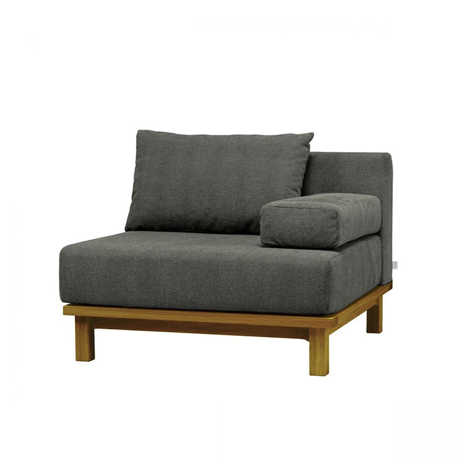 【SIEVE】 レクト ユニットソファ １人掛け ブラウンフレーム