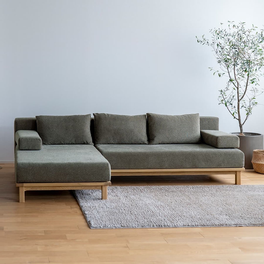 【SIEVE】 レクト ユニットソファ 3人掛け カウチソファ