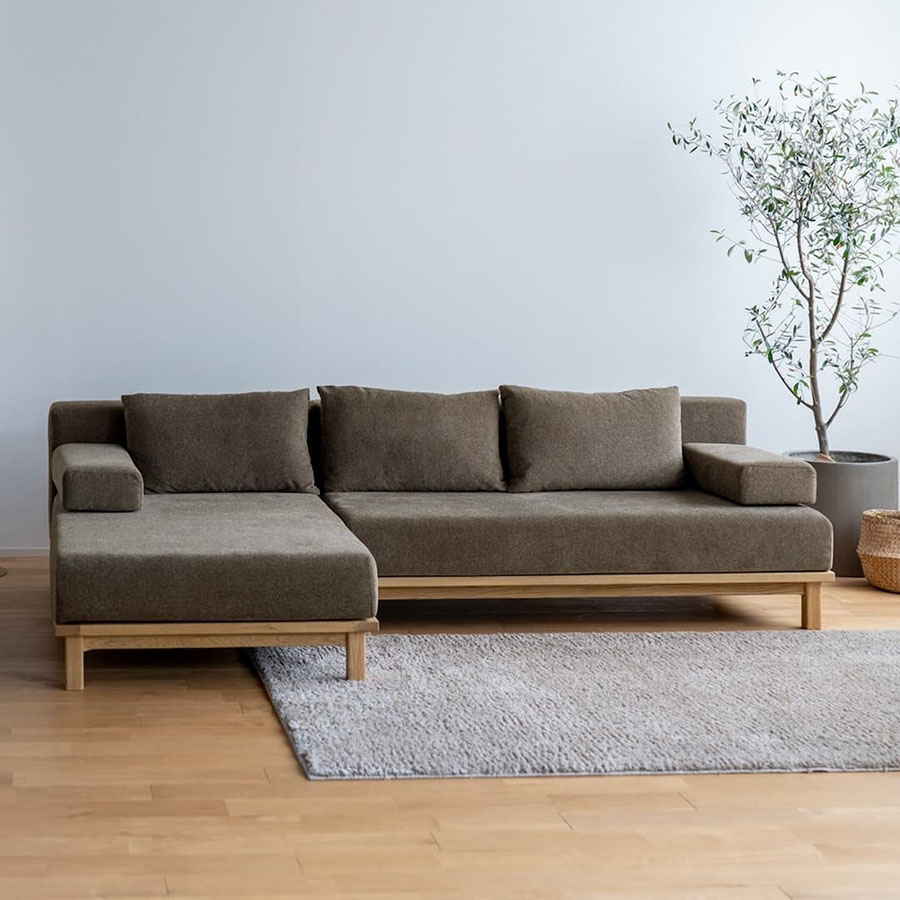 【SIEVE】 レクト ユニットソファ 3人掛け カウチソファ