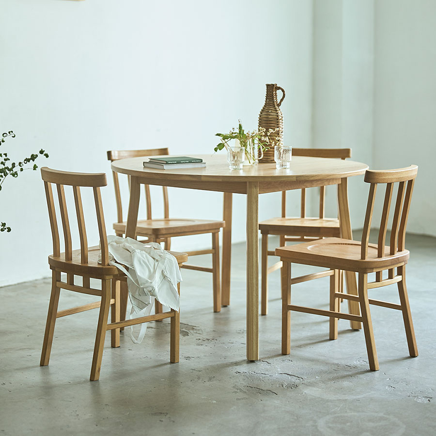 SIEVE マージ ダイニングテーブル ラウンド 110 5点セット 4人掛け