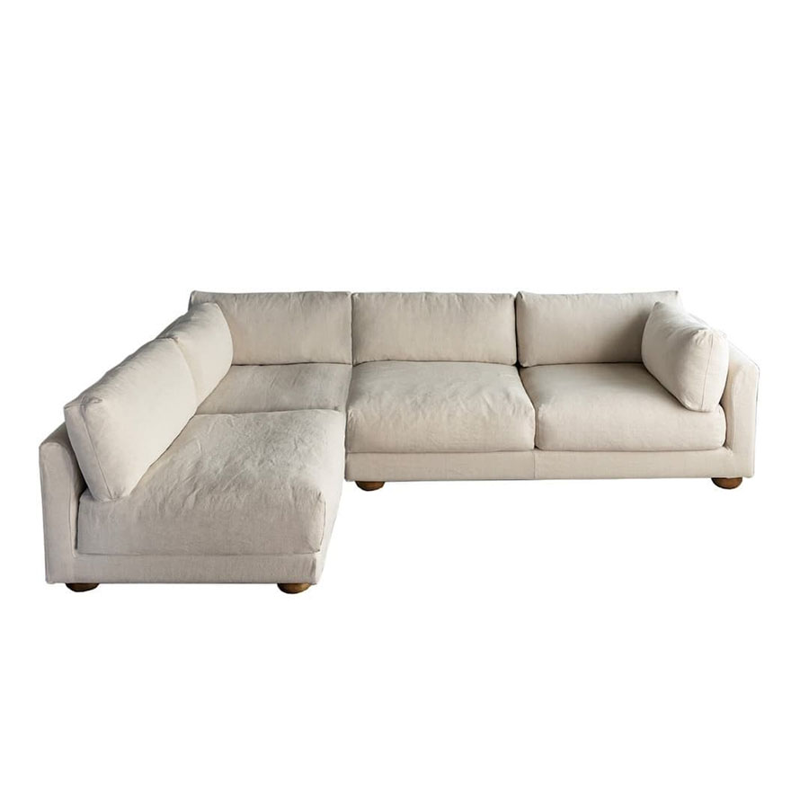 【ADRS】 フルー ユニットソファ 3人掛け カウチソファ 左肘