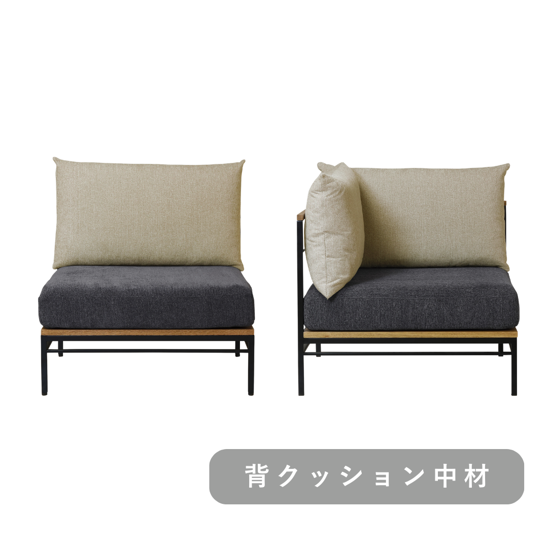 【ADRS】 カーラ 1人掛けソファ 専用 背クッション用中材