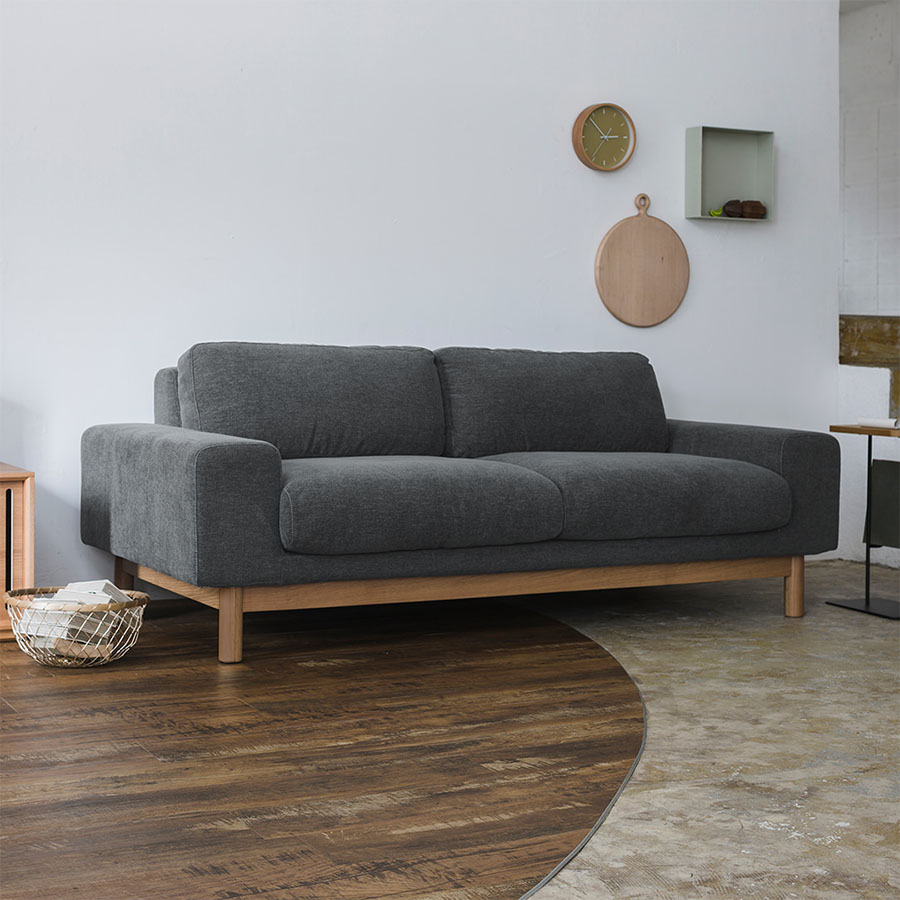 【SIEVE】 バージュ ソファ 2人掛け ブラック 【箱潰れ品】