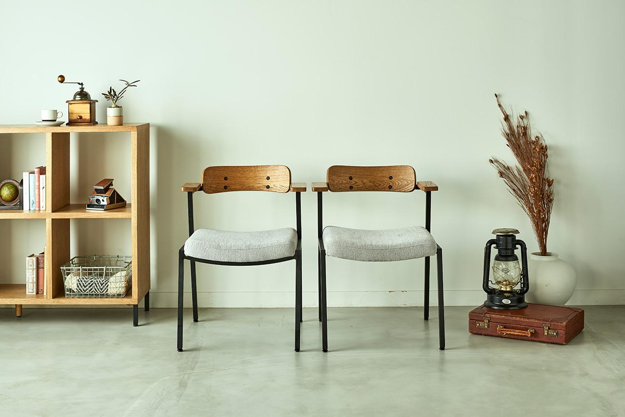 重量は約6kgで女性にももちやすいADRSのテーブル ドリス ダイニングチェア グレー