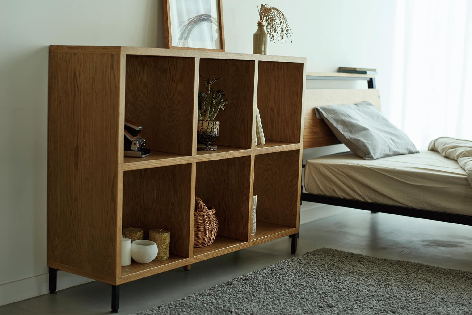 アイアンと天然木が生み出す心地よい空気感 ADRS アレックス シェルフ Mサイズ ナチュラル