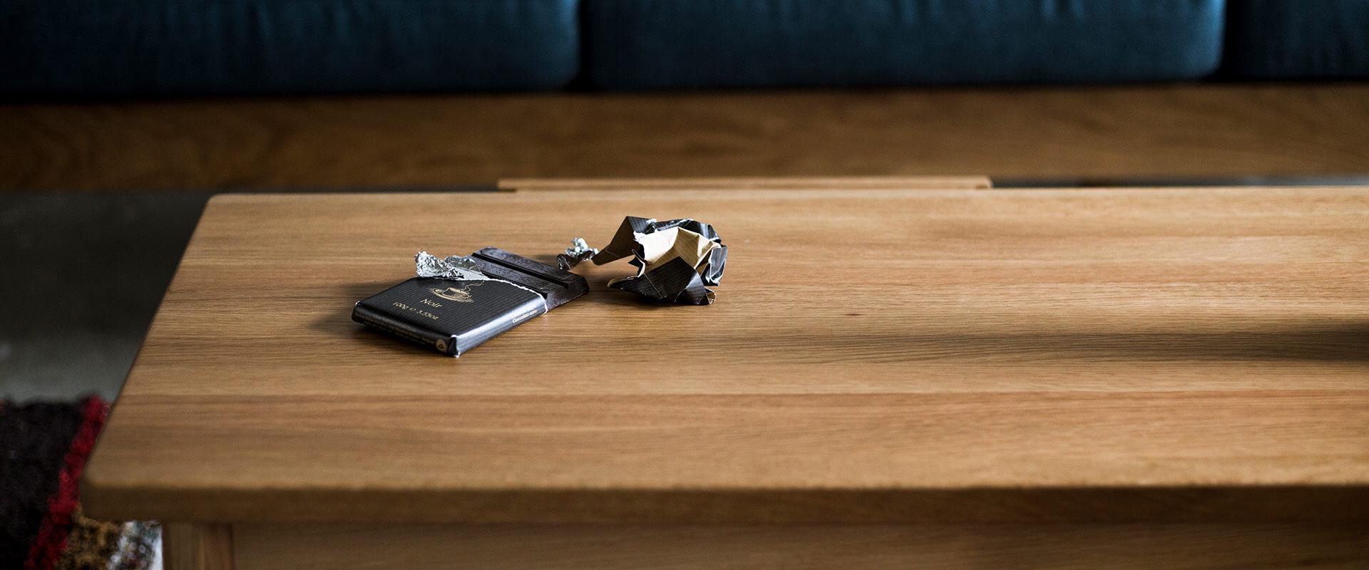 天然木オーク無垢材による心地よい質感 SIEVE マージ センターテーブル ナチュラル