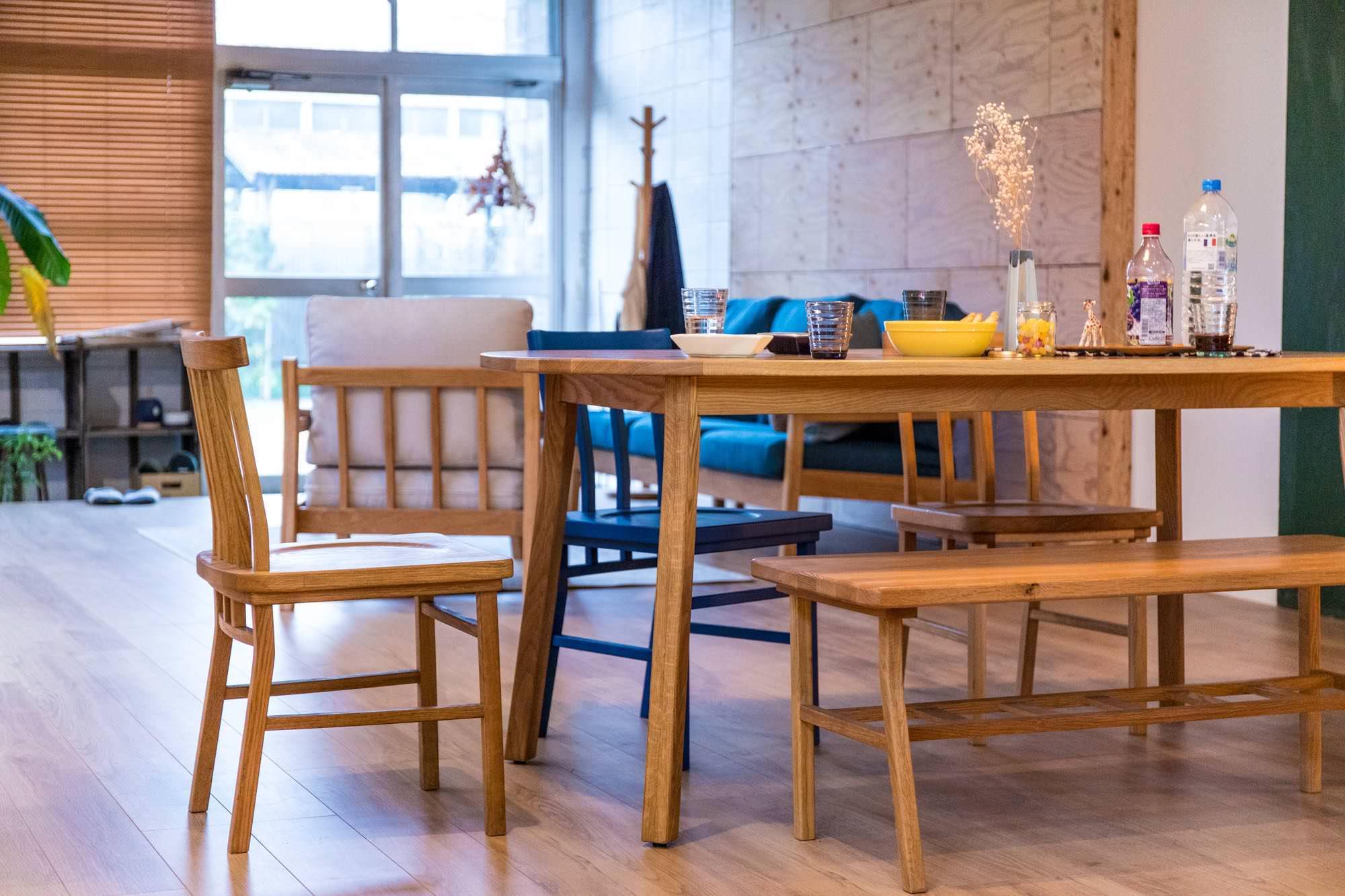 ウレタン塗装による万能な使い勝手 SIEVE マージ ダイニングチェア 4本背 グレーホワイト