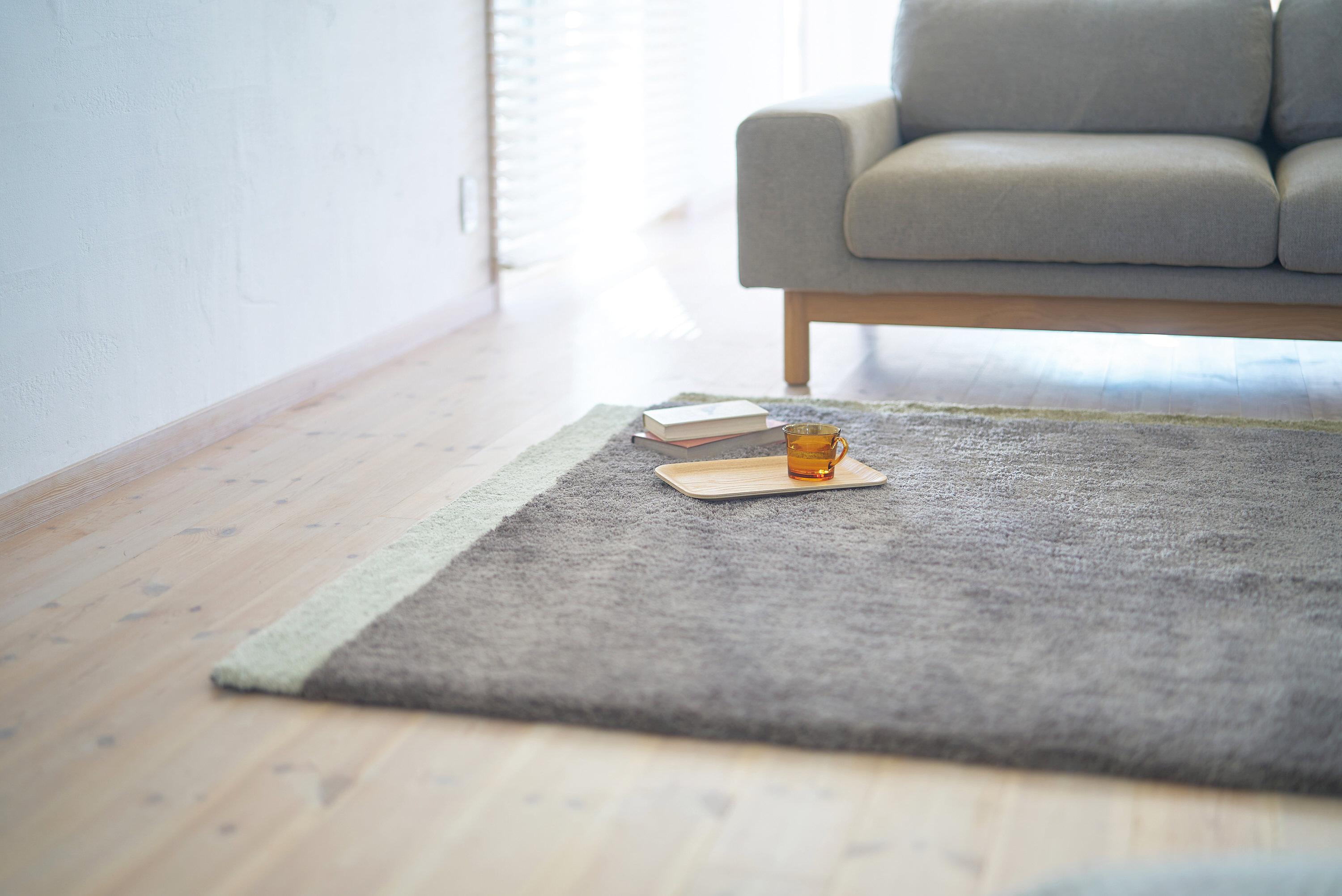 お部屋のイメージを変える SIEVE ブレンド ラグ モスグリーン