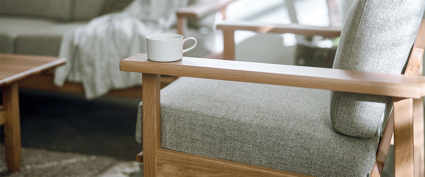 経年変化も楽しみな天然木 SIEVE パート ソファ 2人掛け ブルー