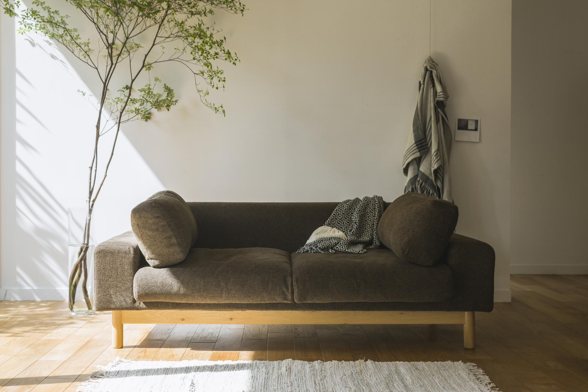 ゆったりとした時間の流れる SIEVE バージュ ソファ 2人掛け グレー