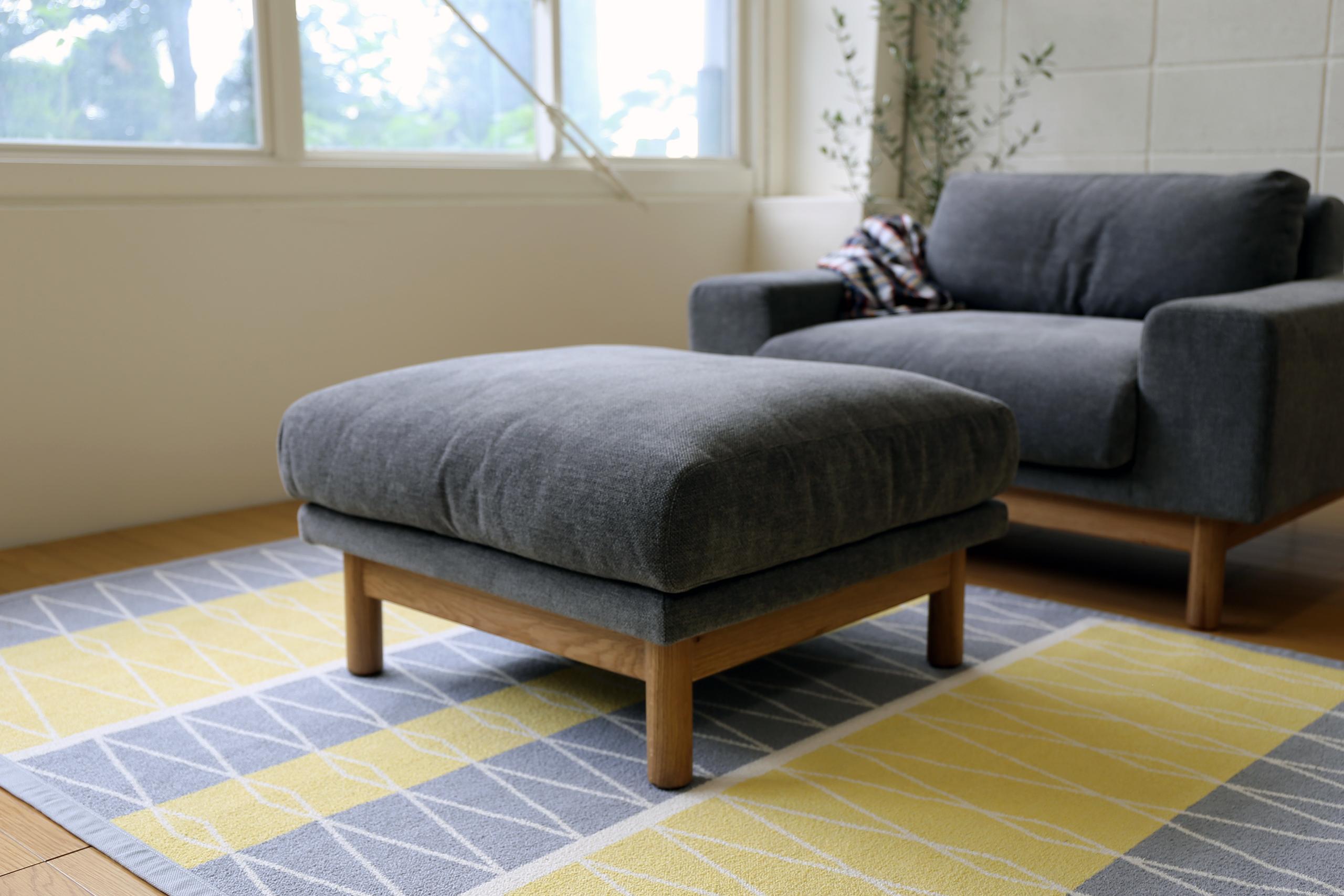 安定感のある雰囲気 SIEVE バージュ ソファ オットマン ブラック