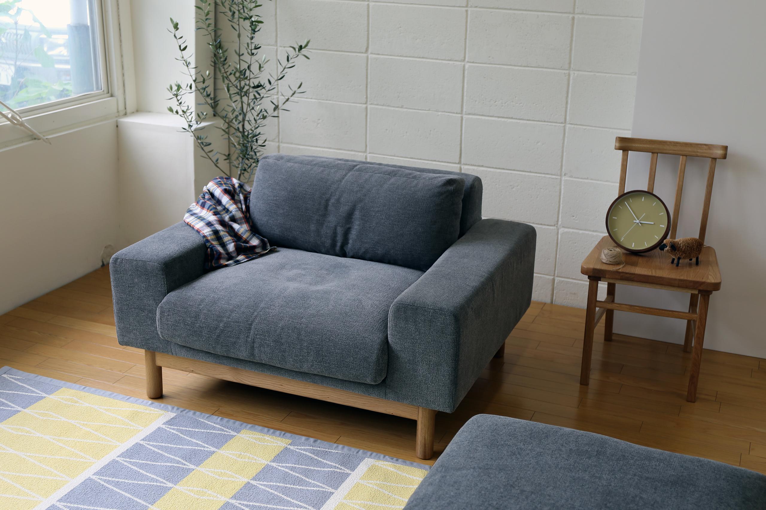 お部屋を広く見せてくれるソファ。SIEVE バージュ ソファ 1人掛け/ブラウン/グレー