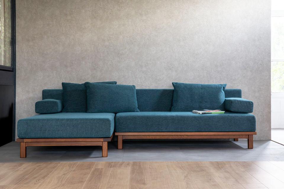 ワイドタイプとロングタイプの組み合わせ例 SIEVE レクトユニット ソファ ロング/ブラウン/ライトブラウン 