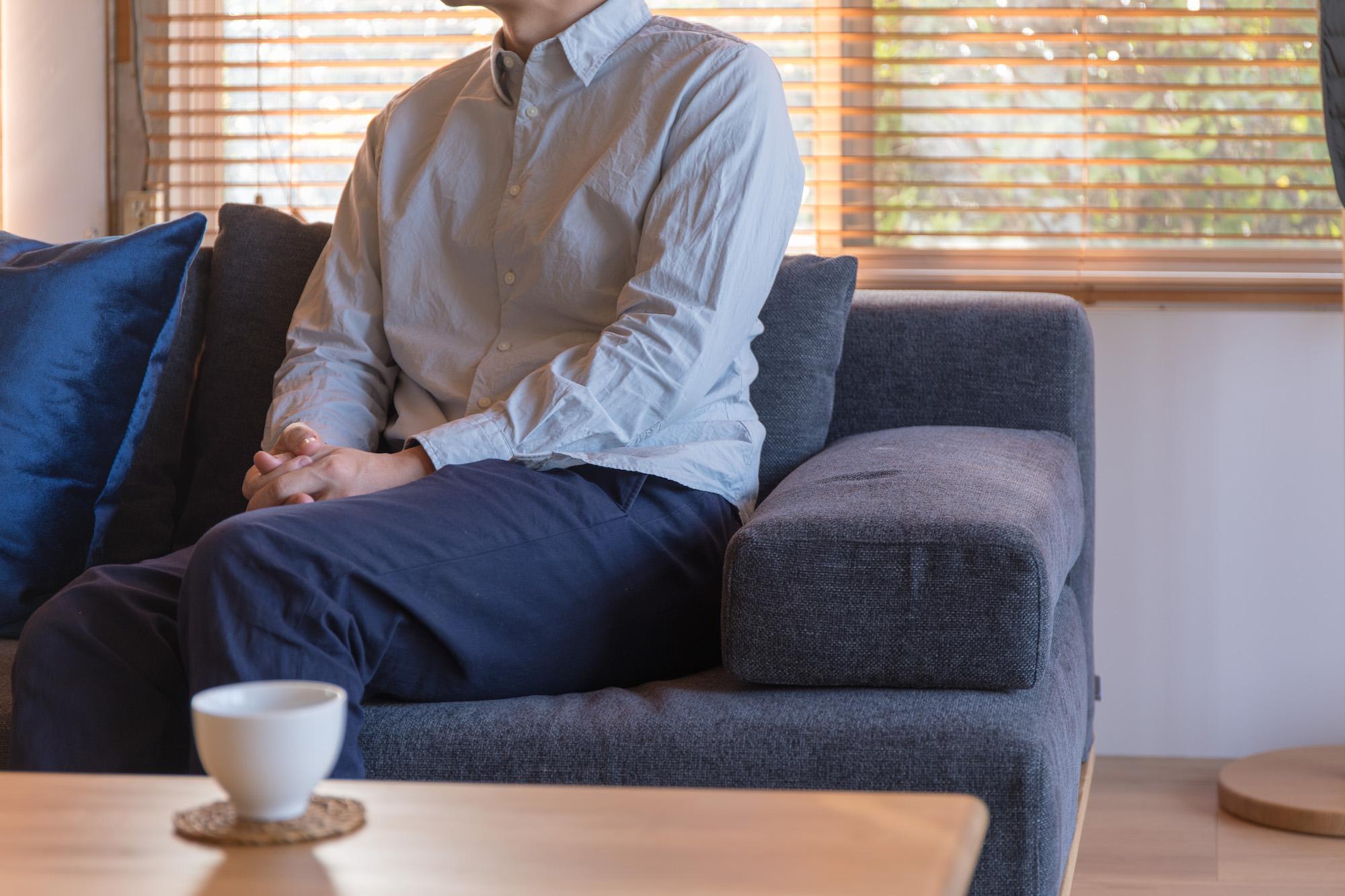 自由に肘掛けを移動できる SIEVE レクトユニット ソファ ロング/グレー