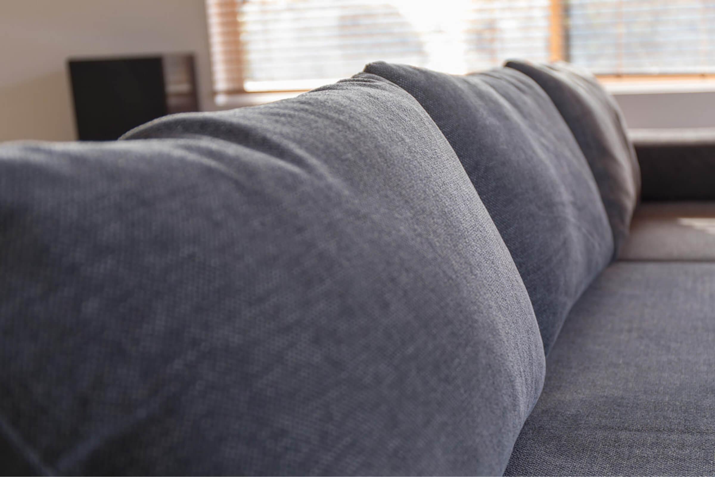 型崩れしにくくやわらかい背クッション SIEVE レクトユニットソファ 1人掛け グレー