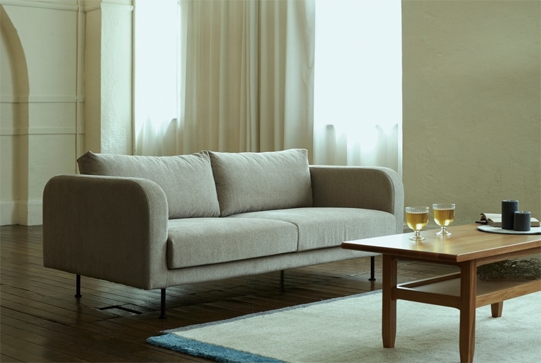 モールドウレタンを採用 SIEVE モンス ソファ 2人掛け ブラック