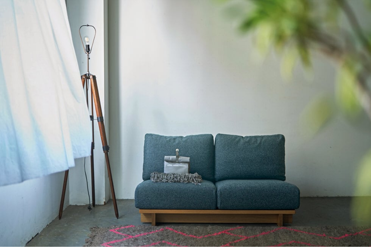 圧迫感のないデザイン SIEVE クロッシングソファ 2人掛け ベージュ