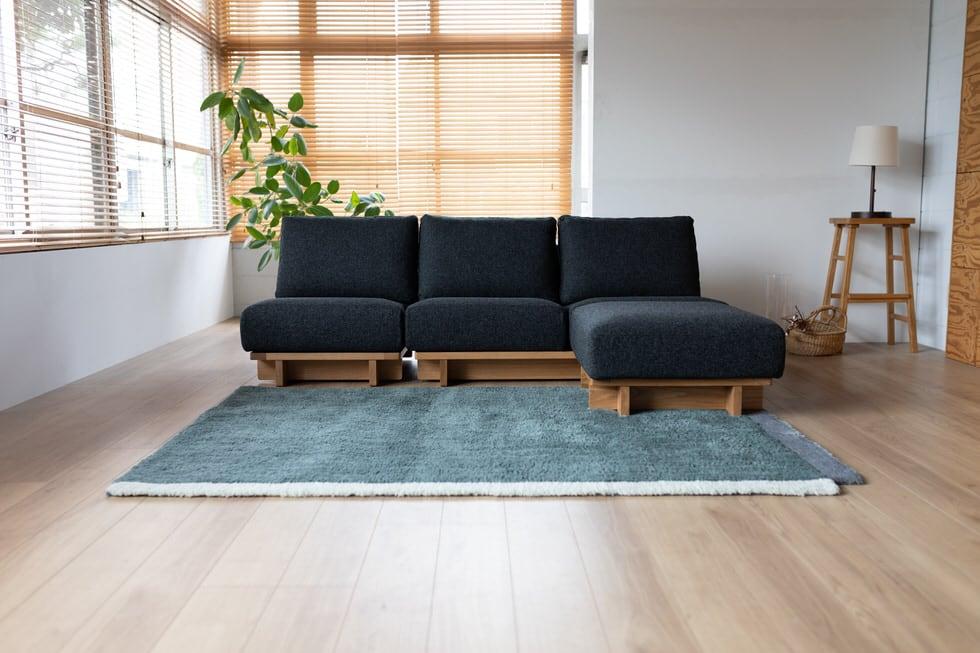 組み合わせて様々なレイアウトが可能 SIEVE クロッシングソファ 2人掛け ベージュ