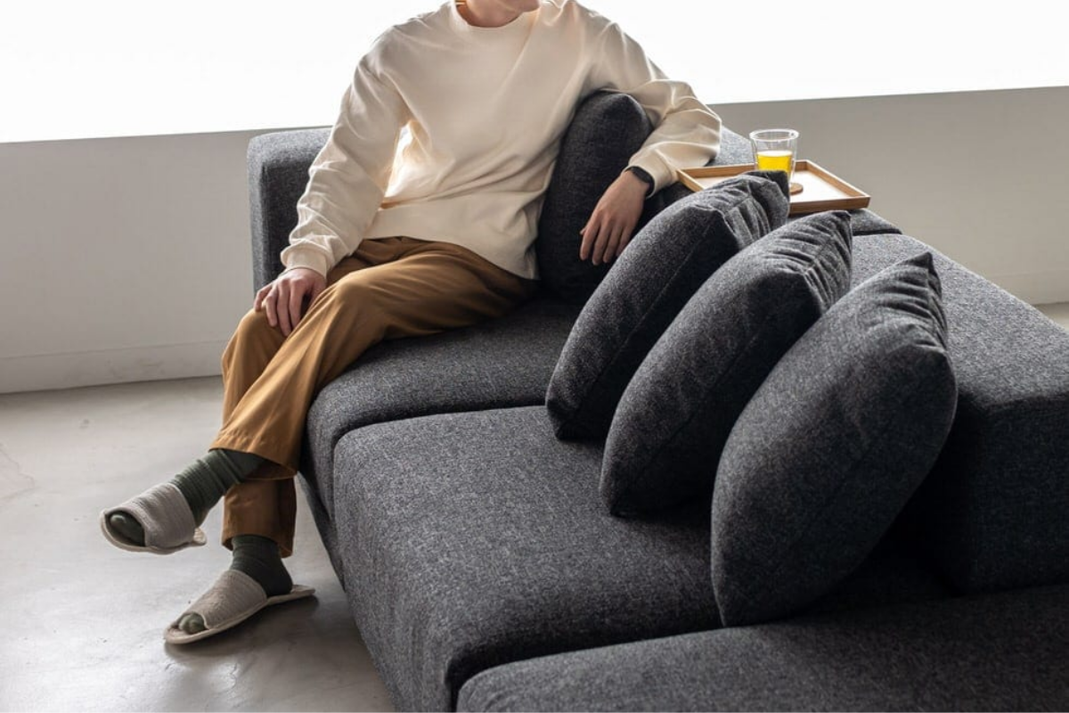 高品質なクッション材を採用 SIEVE スナグユニットソファ 右肘 ベージュ