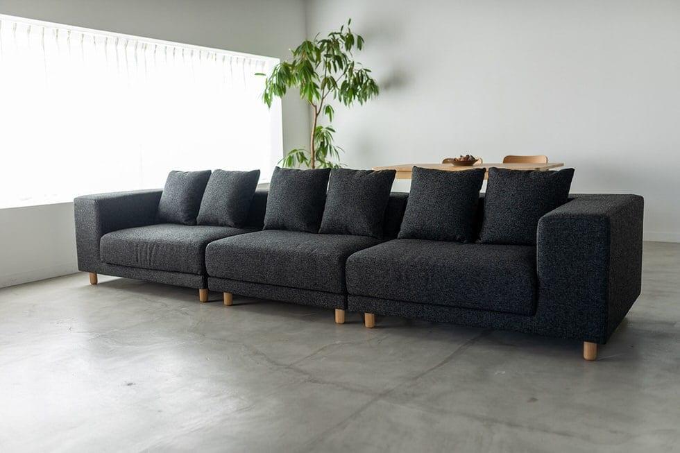 組み合わせで自由に配置 SIEVE スナグユニットソファ 1人掛け ブラック