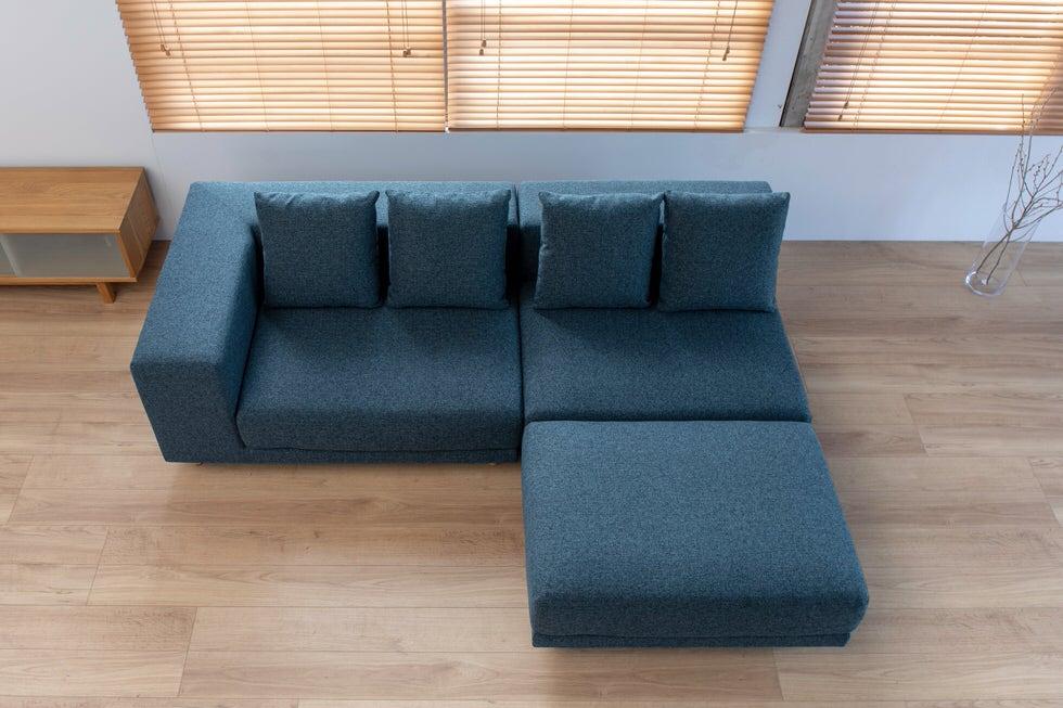 お部屋を広く見せるローバックソファ SIEVE スナグユニットソファ 1人掛け ブラック